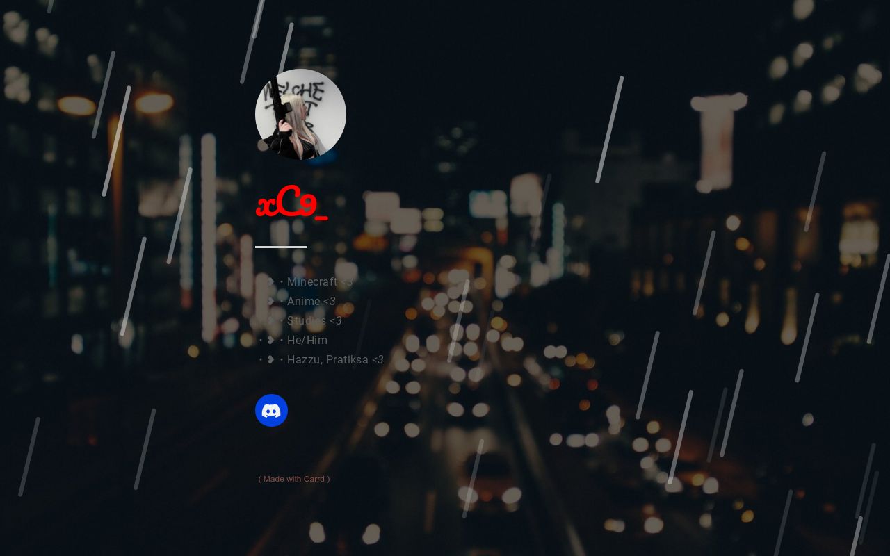 Carrd profile picture for @xc9